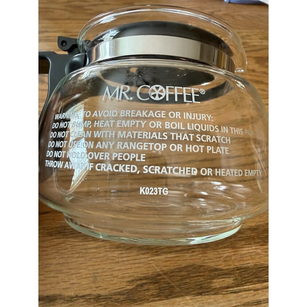 Mr Coffee 4 Cup Glass Carafe Black Handle Lid K023TG - Picture 3 of 7